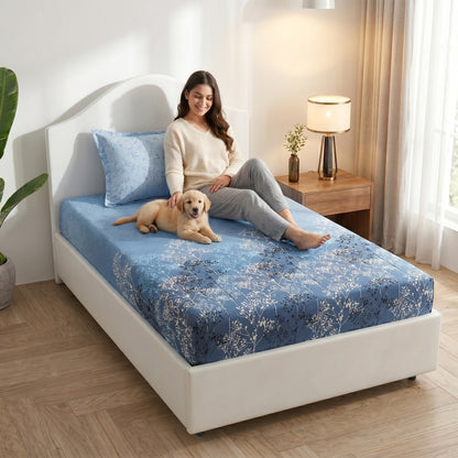 186 TC 100% Cotton Single Bedsheet | 90 x 60 Inches