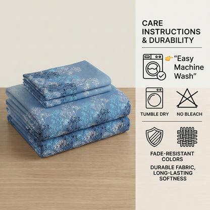 186 TC 100% Cotton Single Bedsheet | 90 x 60 Inches