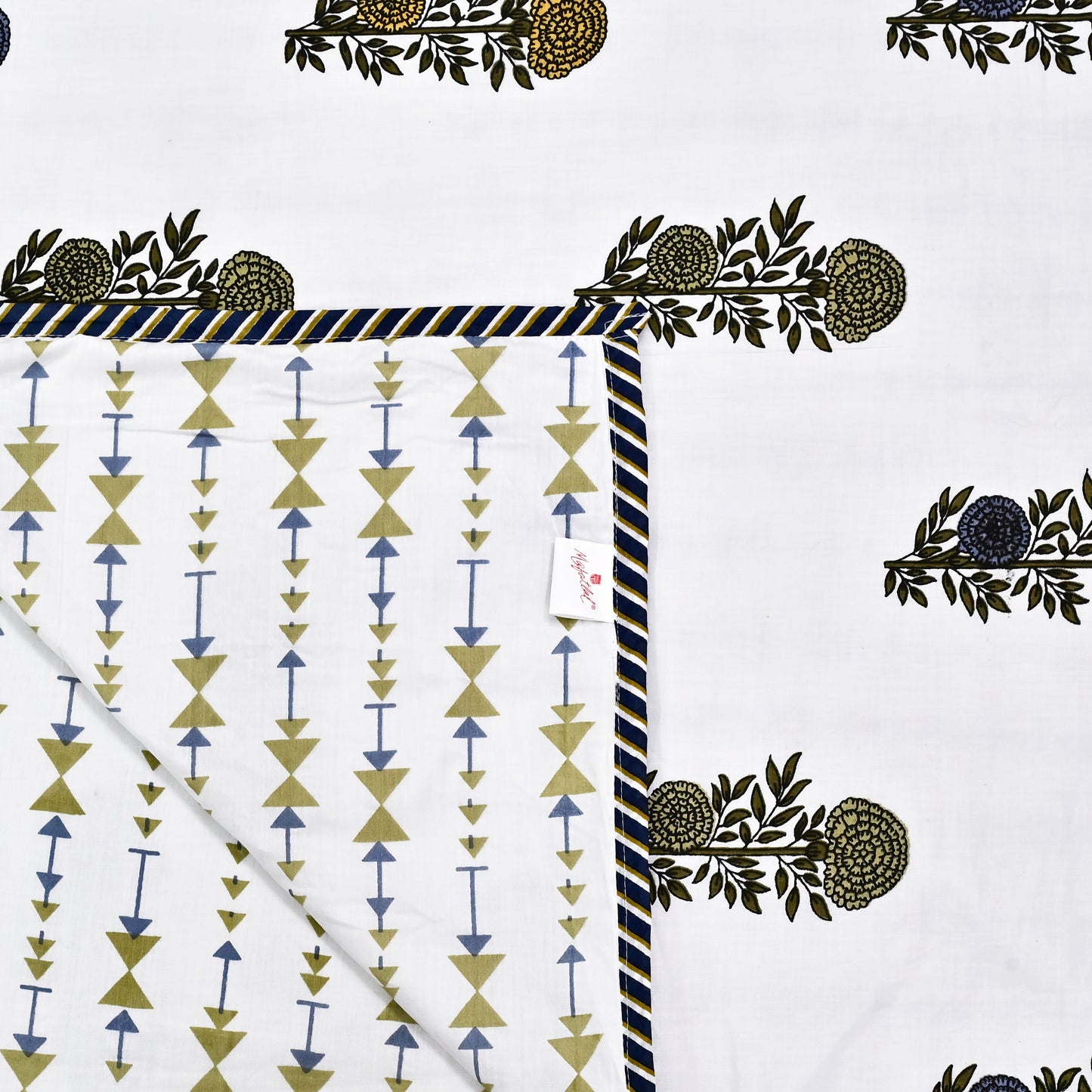 300 GSM Pure Cotton Malmal Single Bed Dohar | 58 x 88 Inch |Bright White
