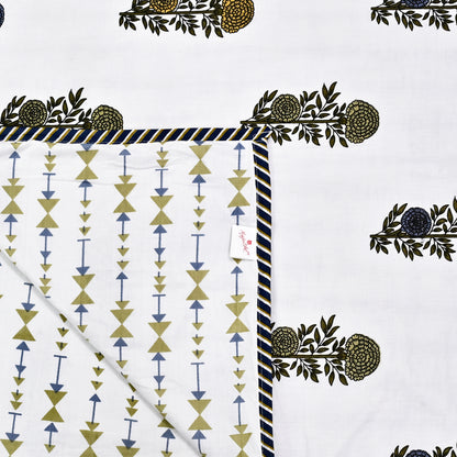 300 GSM Pure Cotton Malmal Single Bed Dohar | 58 x 88 Inch |Bright White