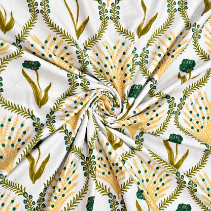 300 GSM Pure Cotton Malmal Single Bed Dohar | 147 x 223 cm |Tender Yellow