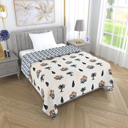 300 GSM Pure Cotton Malmal Single Bed Dohar | 58 x 88 Inch | Cream