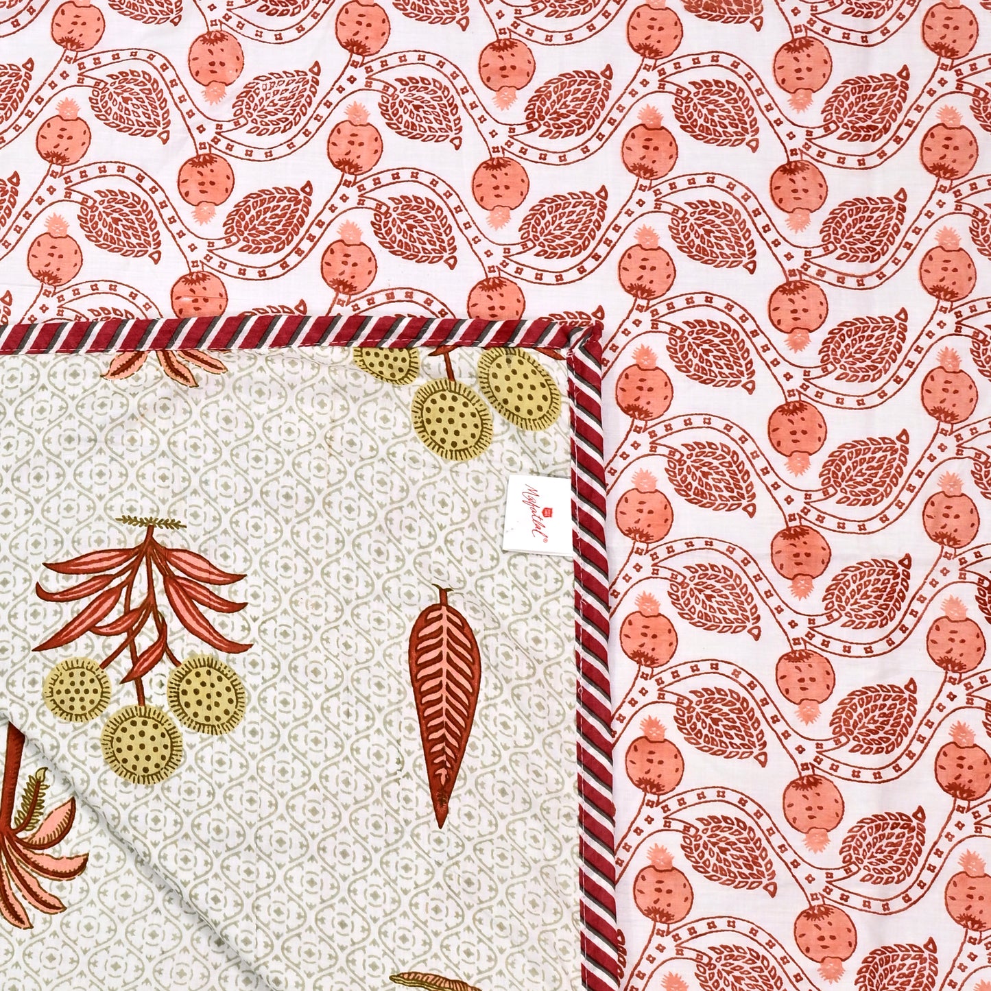 300 GSM Pure Cotton Malmal Single Bed Dohar | 147 x 223 cm | Soft Red