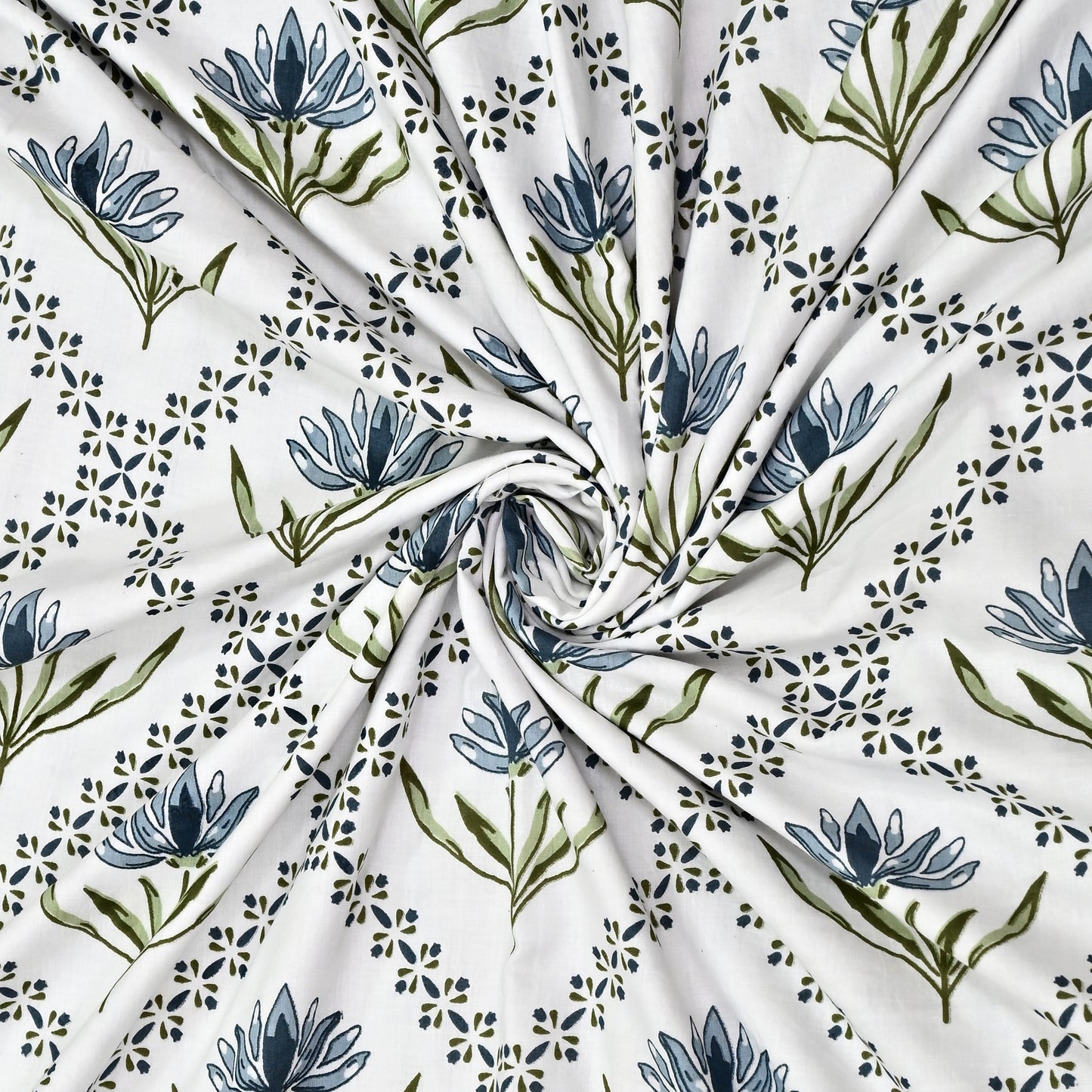 300 GSM Pure Cotton Malmal Single Bed Dohar | 58 x 88 Inch| Soft Blue
