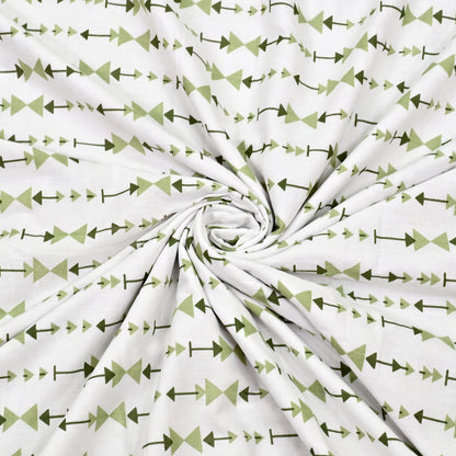 300 GSM Pure Cotton Malmal Single Bed Dohar | 147 x 223 cm | Light Green
