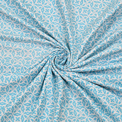 300 GSM Pure Cotton Malmal Single Bed Dohar | 58 x 88 Inch | Light Blue