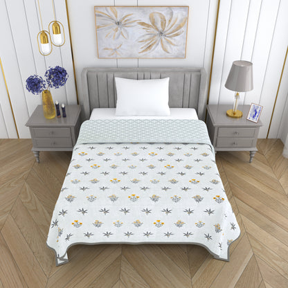150 GSM Single Bed Dohar | 100% Cambric Cotton | Reversible AC Blanket| 152 x 228 cm