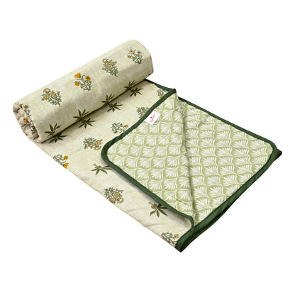 150 GSM Single Bed Dohar | 100% Cambric Cotton | Reversible AC Blanket| 152 x 228 cm