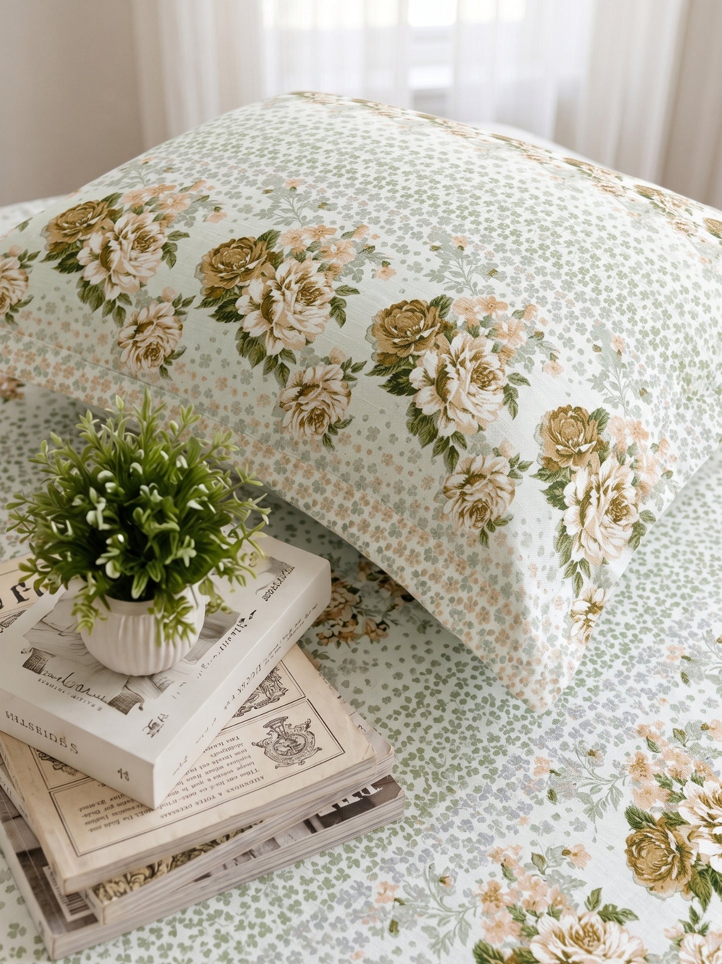 186 TC 100% Cotton Single Bedsheet | 90 x 60 Inches