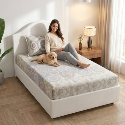 186 TC 100% Cotton Single Bedsheet | 90 x 60 Inches