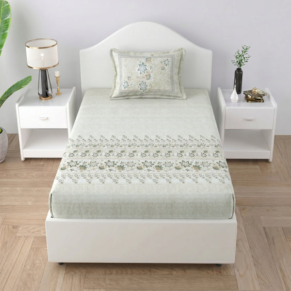 186 TC 100% Cotton Single Bedsheet | 90 x 60 Inches