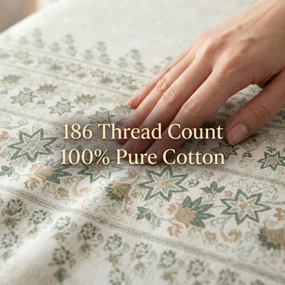 186 TC 100% Cotton Single Bedsheet | 90 x 60 Inches