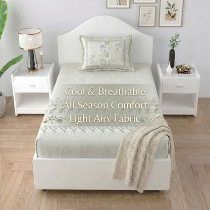 186 TC 100% Cotton Single Bedsheet | 90 x 60 Inches