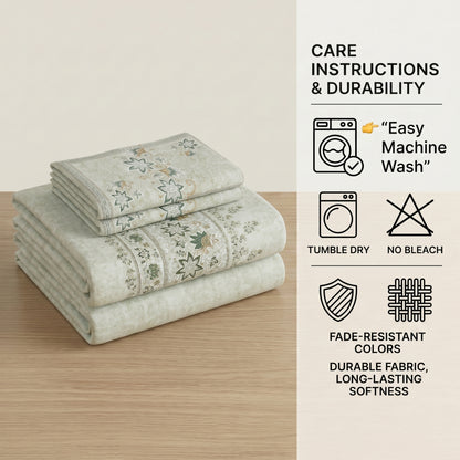 186 TC 100% Cotton Single Bedsheet | 90 x 60 Inches