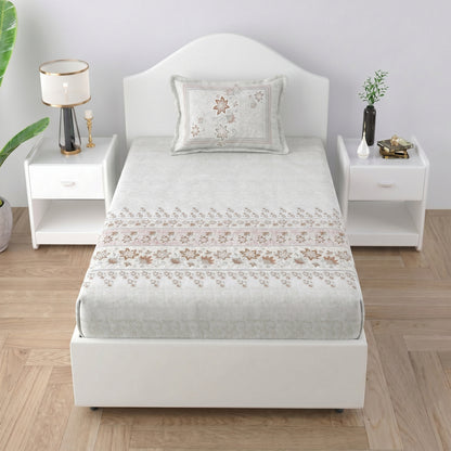 186 TC 100% Cotton Single Bedsheet | 90 x 60 Inches