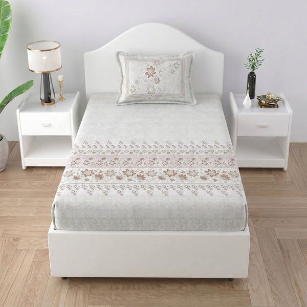 186 TC 100% Cotton Single Bedsheet | 90 x 60 Inches