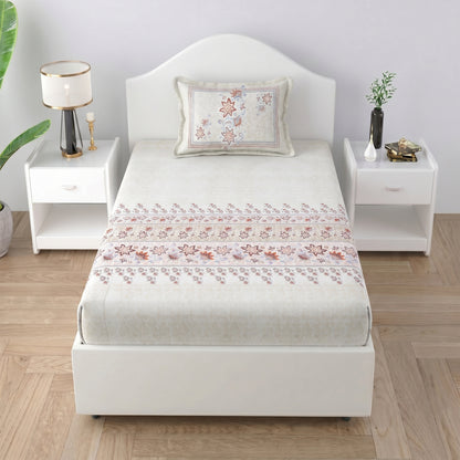 186 TC 100% Cotton Single Bedsheet | 90 x 60 Inches