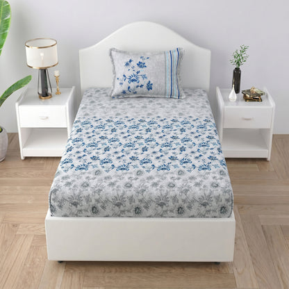 186 TC 100% Cotton Single Bedsheet | 90 x 60 Inches