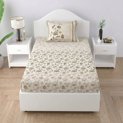 186 TC 100% Cotton Single Bedsheet | 90 x 60 Inches