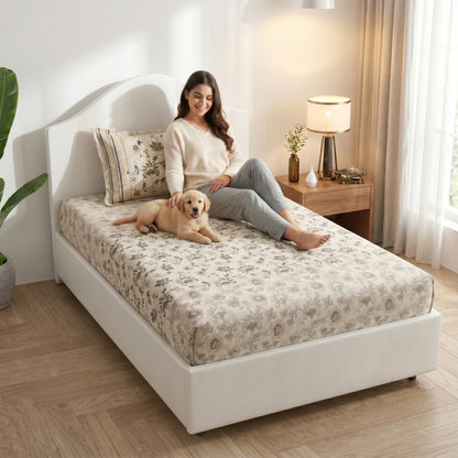 186 TC 100% Cotton Single Bedsheet | 90 x 60 Inches