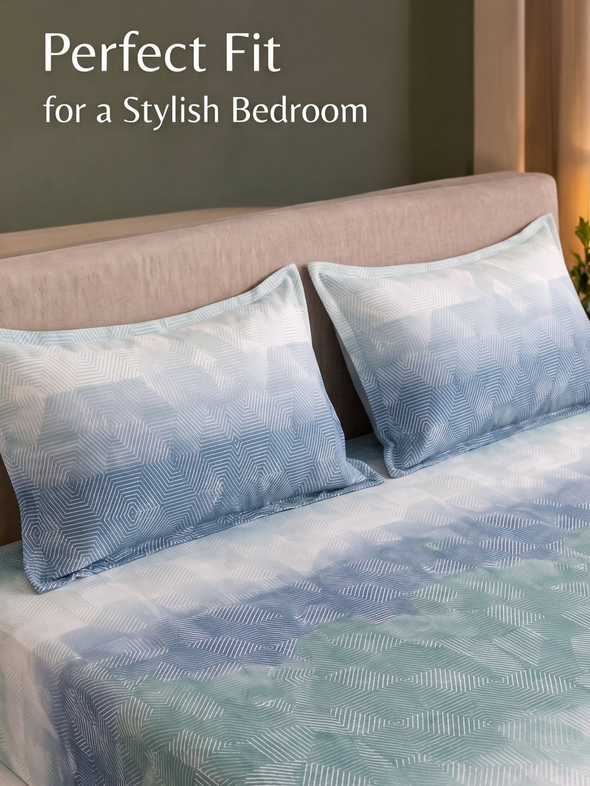 SILKON OMORE King Size Bedsheet | 100% Cotton | 210 TC Premium Fabric | 108 x 108 Inches | Includes 2 Pillow Covers