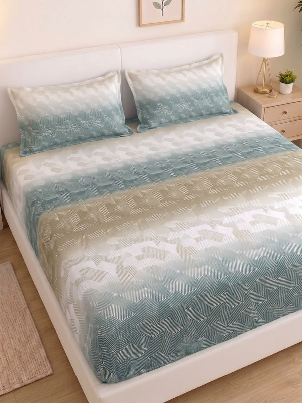 SILKON OMORE King Size Bedsheet | 100% Cotton | 210 TC Premium Fabric | 108 x 108 Inches | Includes 2 Pillow Covers