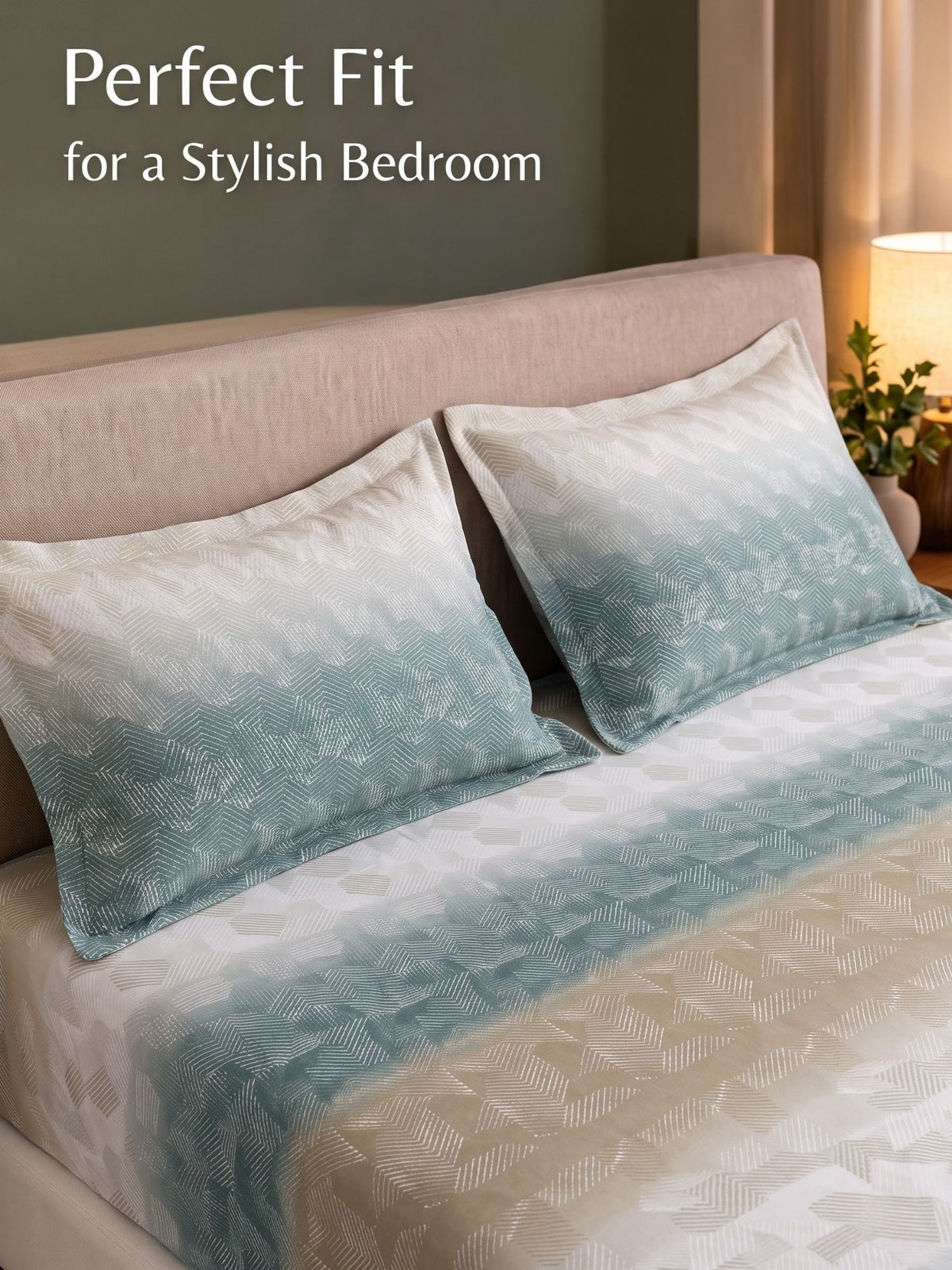 SILKON OMORE King Size Bedsheet | 100% Cotton | 210 TC Premium Fabric | 108 x 108 Inches | Includes 2 Pillow Covers