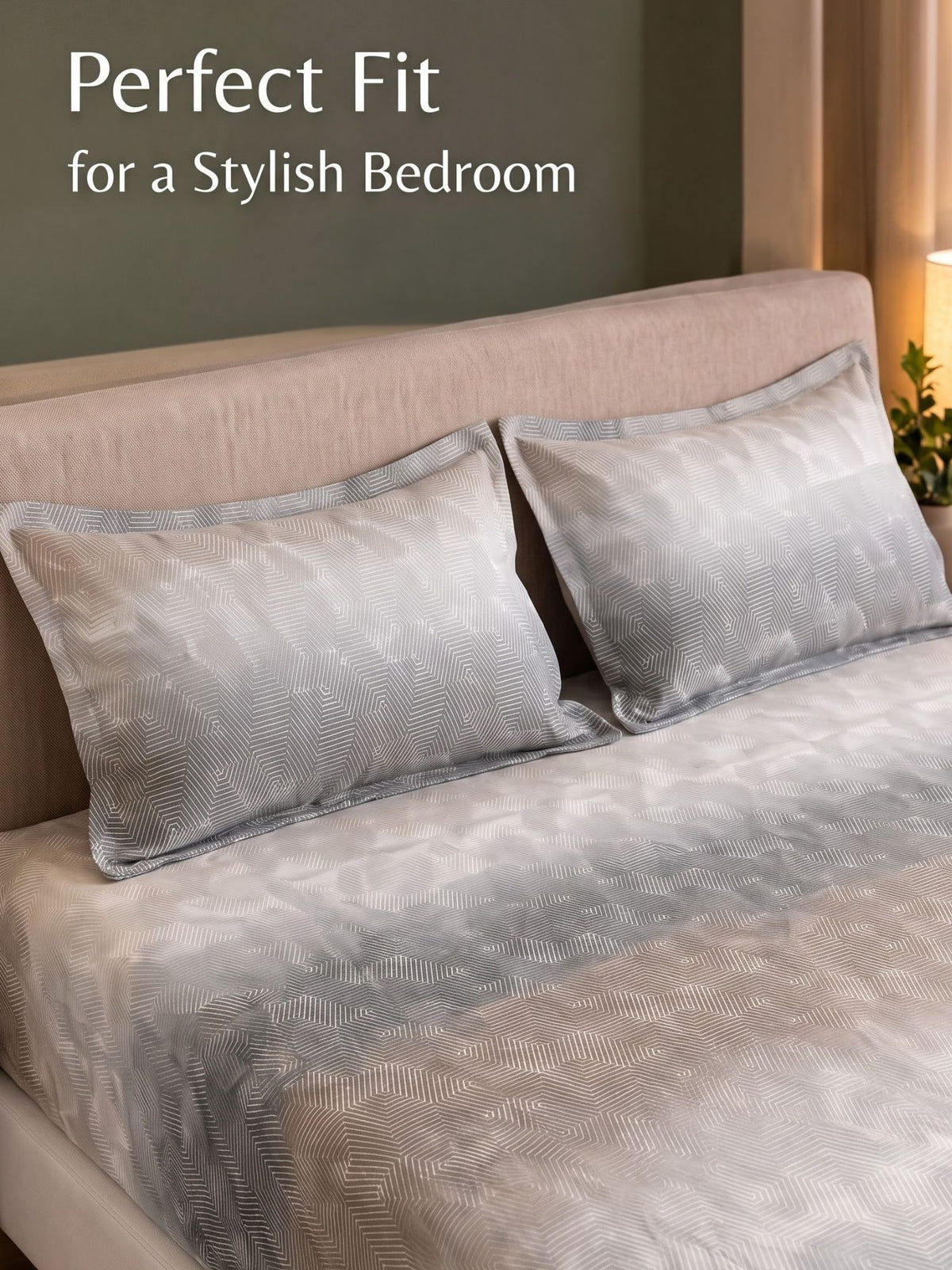 SILKON OMORE King Size Bedsheet | 100% Cotton | 210 TC Premium Fabric | 108 x 108 Inches | Includes 2 Pillow Covers