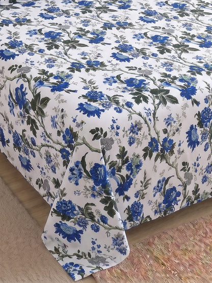 144 TC Pure Cotton King Size Bedsheet 108 x 108 Inch with 2 Pillow Covers