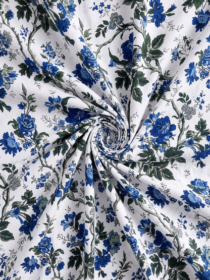 144 TC Pure Cotton Single Bedsheet 90 x 60 Inch with 1 Pillow Cover
