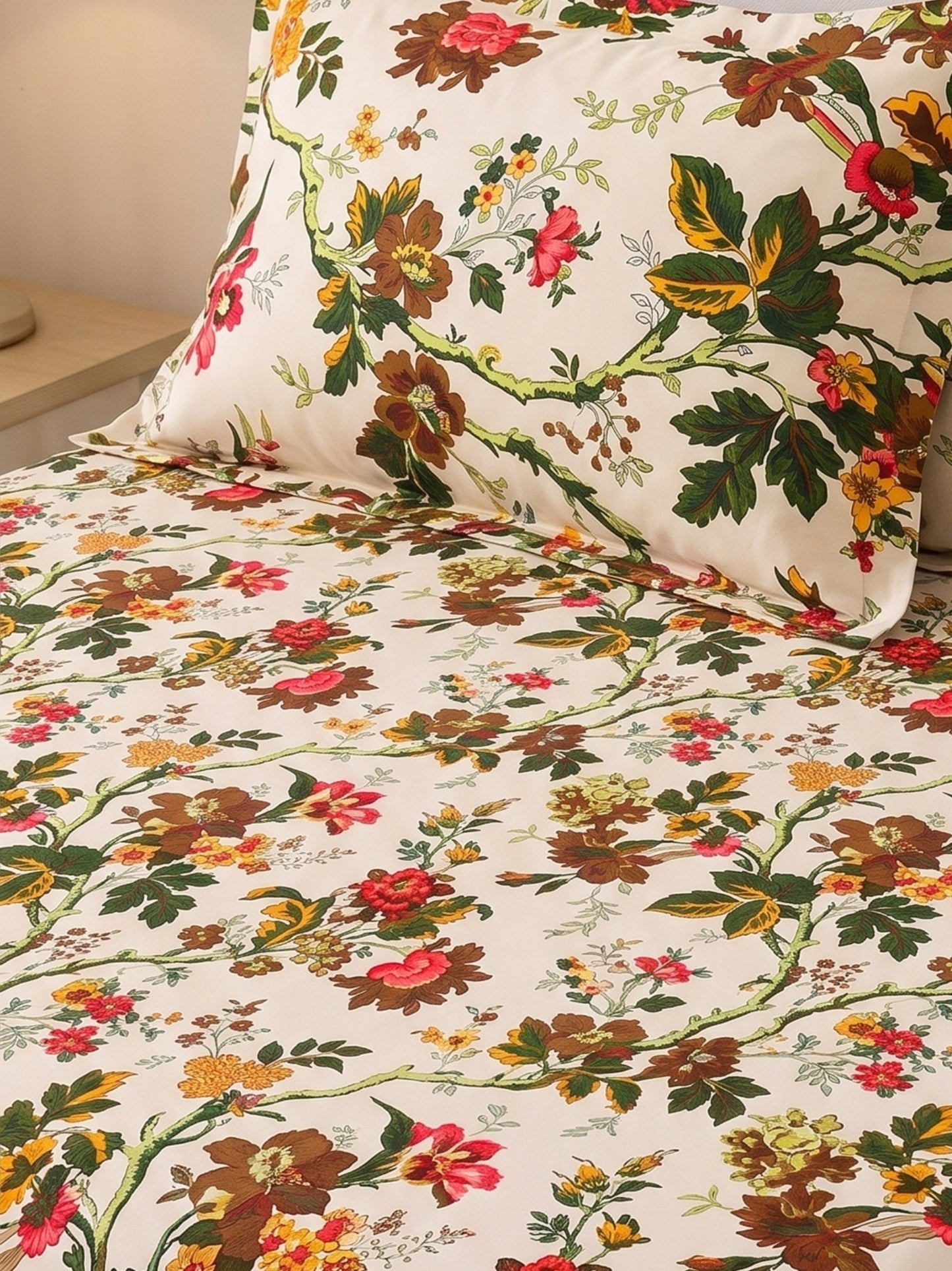 144 TC Pure Cotton Single Bedsheet 90 x 60 Inch with 1 Pillow Cover