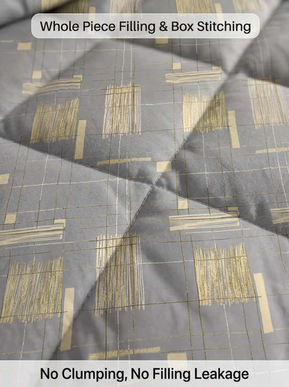120 GSM Reversible Single Bed Comforter, Lightweight AC Comforter, 154 x 228 cm | Medium Grey