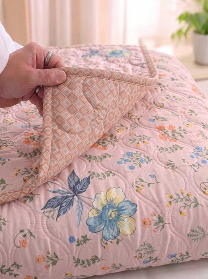 120 GSM Reversible Single Bed Comforter, Lightweight AC Comforter, 90 x 60 Inch | Lilac Pink