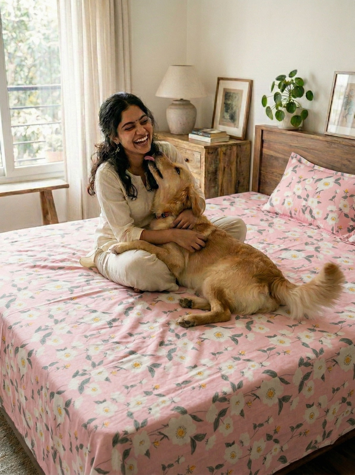 Mafatlal Luxe Lilac 140 GSM Premium Microfiber Queen Size Bedsheet With 2 Pillow Cover for Double Bed Everyday Comfort , 90x100 Inch – Pink Tulle, Soft, Lightweight & Durable